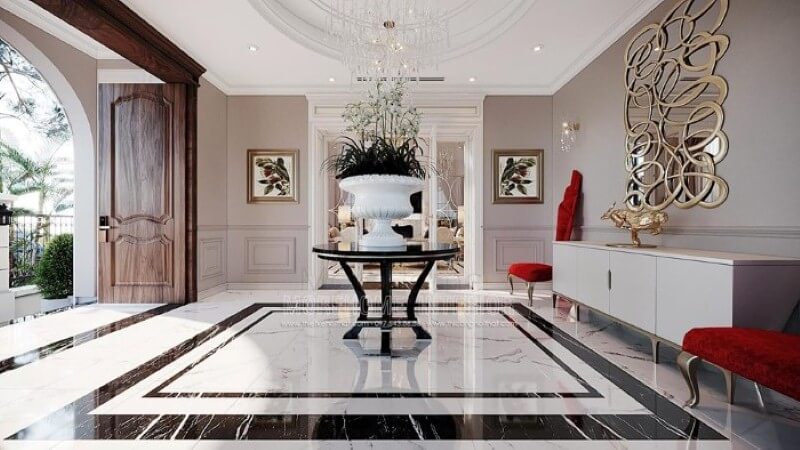 Bàn tiền sảnh đẹp, sang trọng cho biệt thự, nhà phố đương đại. Thiết kế nội thất