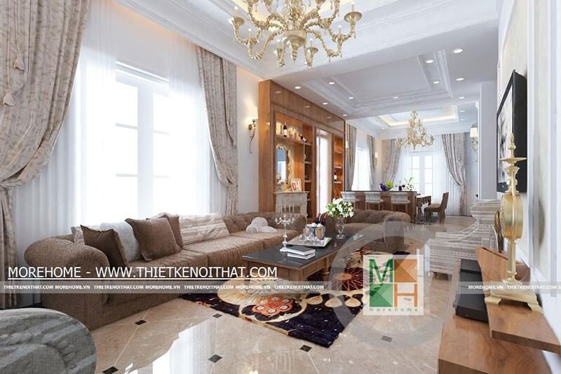 Chia sẻ những mẫu thiết kế phòng khách sang trọng