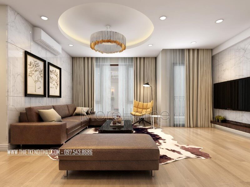 Nội thất phòng khách chung cư phong cách hiện đại là một trong những thiết kế nổi bật mang đến cảm giác sang trọng và thoải mái cho gia chủ bật mí các mẫu bày trí phòng khách ấn tượng