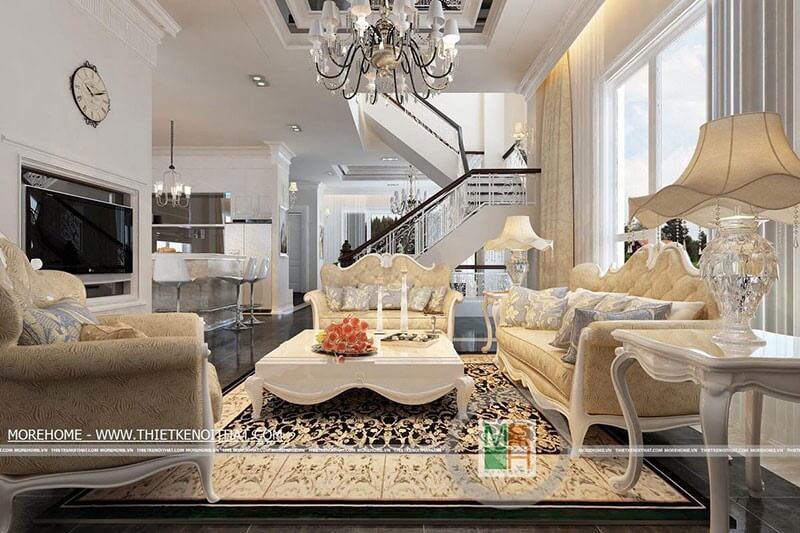 Thiết kế nội thất phong cách tân cổ điển sang trọng, đẳng cấp cho nhà biệt thự Đón xem các mẫu thiết kế phòng khách ấn tượng