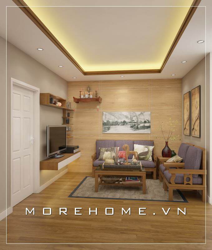 Thiết kế không gian phòng khách ấn tượng các tone màu nâu từ nội thất ấn tượng Thiết kế nội thất