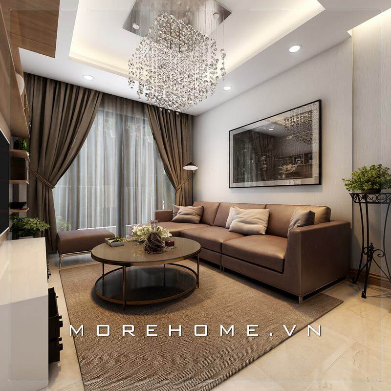 Thiết kế nội thất phòng khách chung cư hiện đại, ấn tượng và sang trọng cho gia chủ Thiết kế nội thất