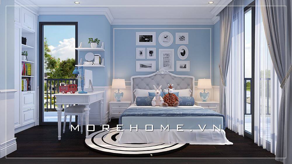 Thiết kế phòng ngủ bé trai đẹp đầy cá tính tại biệt thự cao cấp Thiết kế nội thất