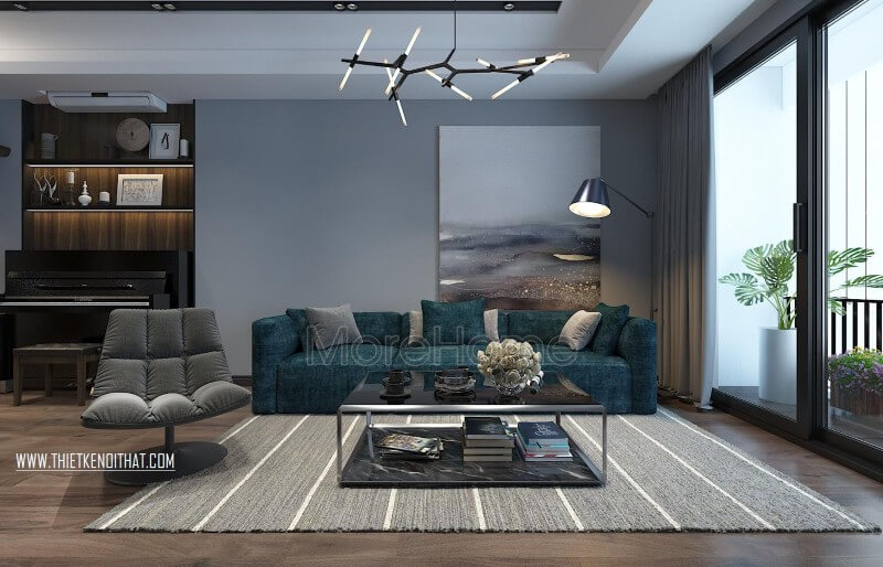 Thiết kế nội thất phòng khách chung cư với nội thất hiện đại đẹp đẳng cấp Thiết kế nội thất biệt thự