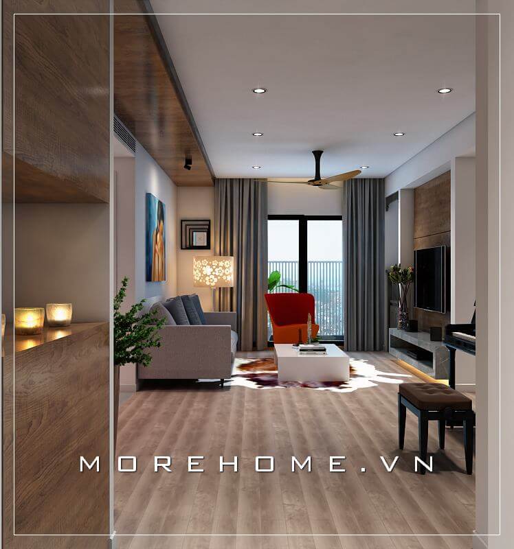 Trang trí nội thất phòng khách căn hộ chung cư hiện đại, đẹp. Thiết kế nội thất biệt thự