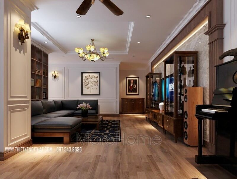 Nội thất phòng khách chung cư ấm áp, sang trọng và gần gũi với tone màu trầm ấn tượng, lạ mắt Liệt kê các mẫu thiết kế phòng khách hot nhất hiện nay
