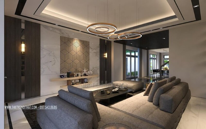 Kệ trang trí tường đẹp, sang trọng cho phòng khách biệt thự, nhà phố. Danh sách các mẫu thiết kế phòng khách sang trọng tinh tế