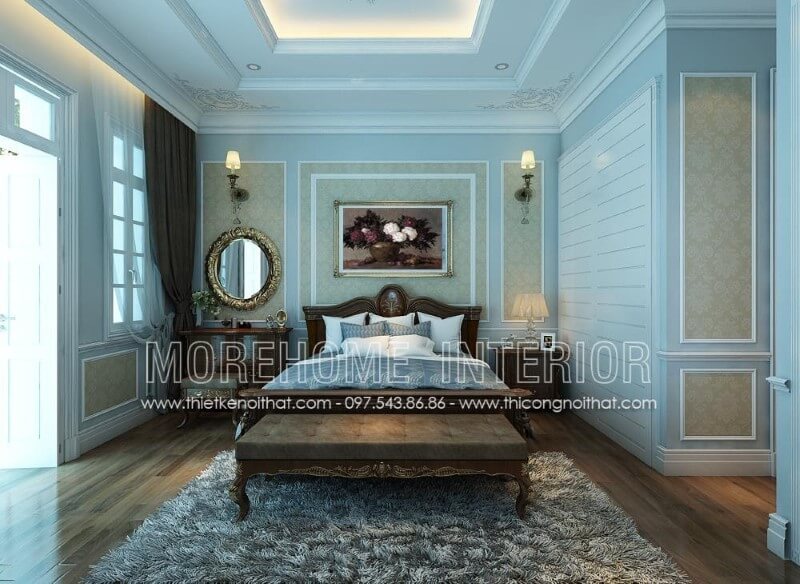 Với 100% gỗ óc chó nhập khẩu, Morehome mang đến cho bạn sản phẩm giường ngủ tân cổ điển bằng gỗ óc chó đẹp đẳng cấp thiết kế biệt thự