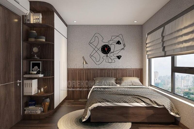 Thiết kế cửa sổ lớn cho phòng ngủ hiện đại giúp tăng độ thông thoáng cho cả căn phòng. thiết kế biệt thự