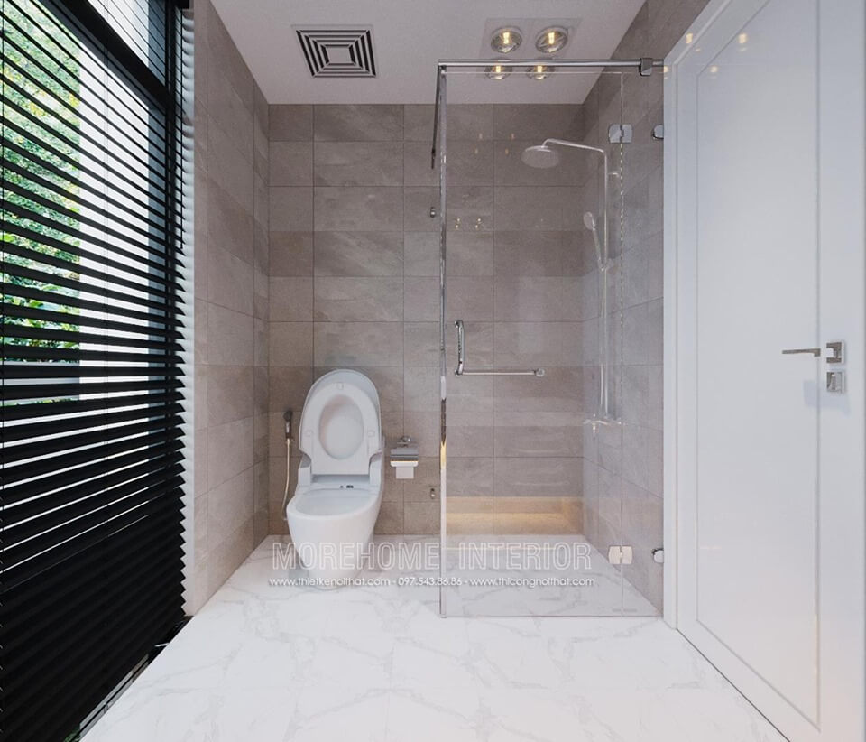 Mẫu thiết kế phòng tắm nhà vệ sinh đẹp hiện đại cho nhà biệt thự thiết kế biệt thự