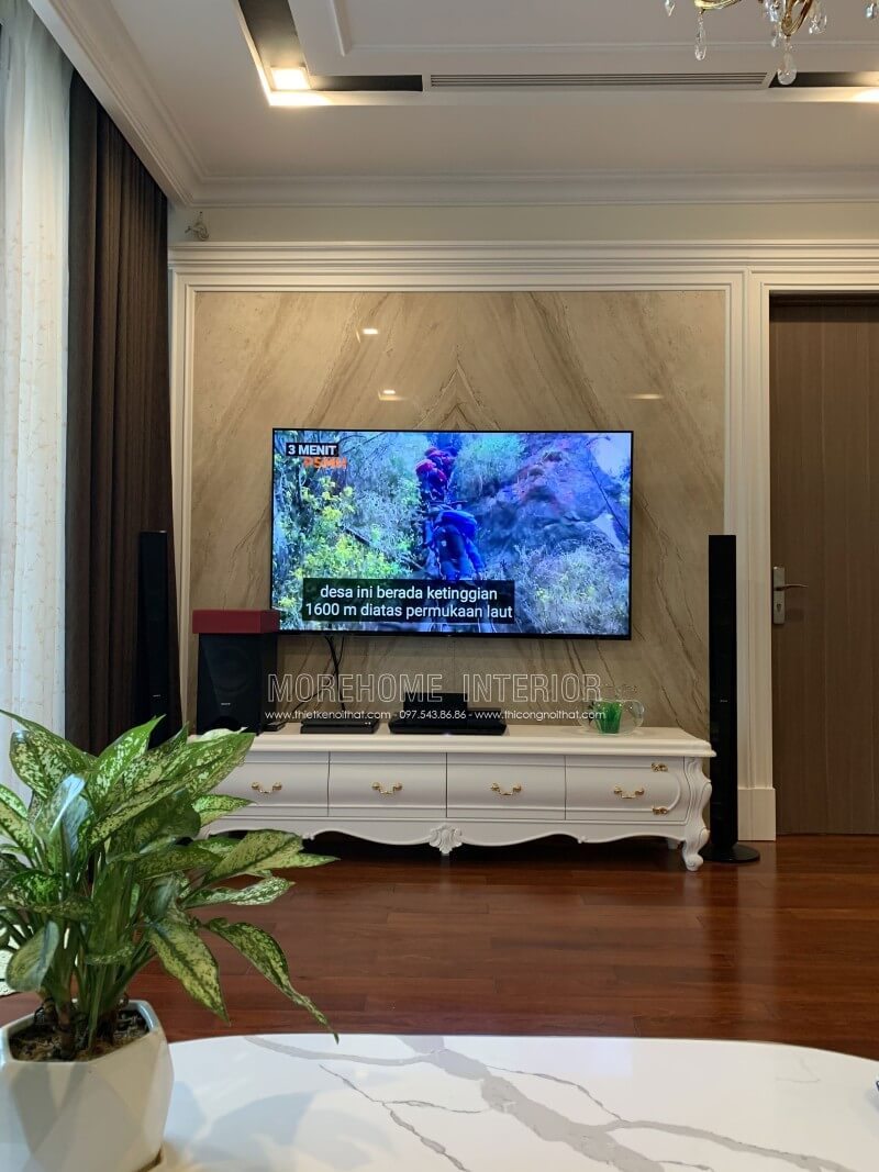 Trang trí nội thất phòng khách chung cư Vinhomes Nguyễn Chí Thanh Thiết kế phòng bếp tại Hà Nội