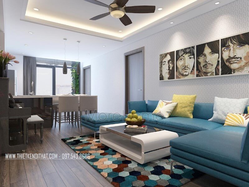 Nội thất phòng khách chung cư phong cách hiện đại Thiết kế phòng khách tại Hà Nội