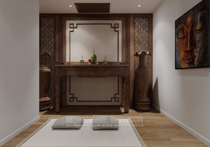 Trang trí phòng thờ chung cư Mẫu nội thất chung cư