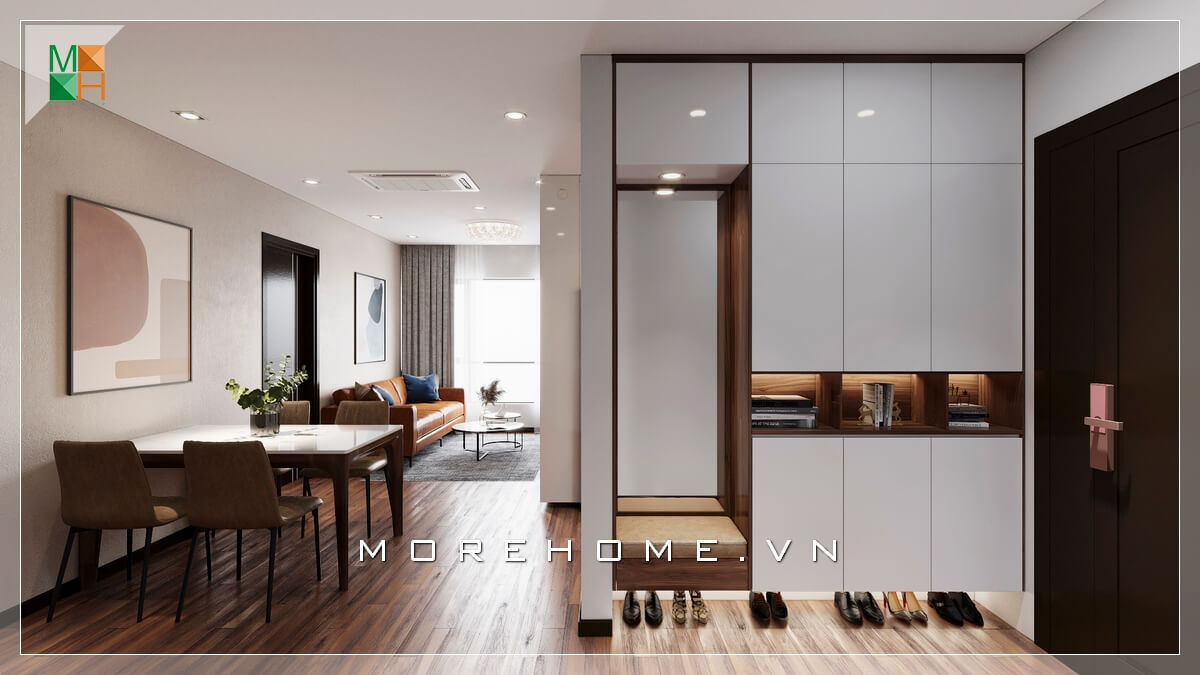 Ấn tượng với thiết kế nội thất không gian nhà chung cư, nhà phố đơn giản với diện tích nhỏ mang phong cách hiện đại. Mẫu nội thất chung cư